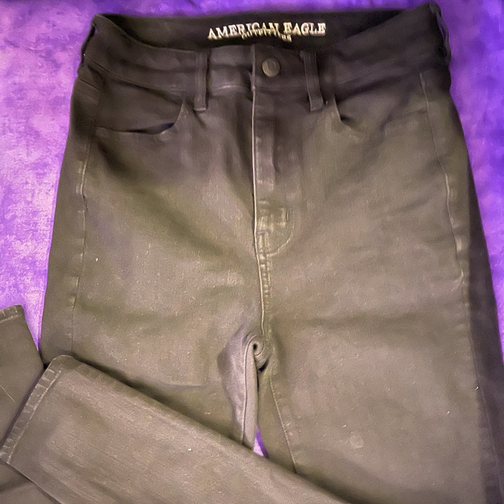 Black skinny wash jeans